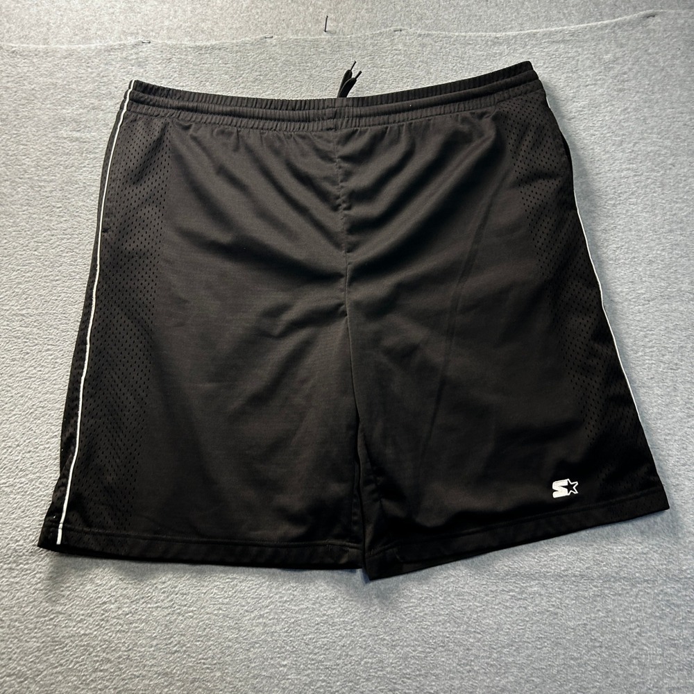 Starter Basketball Shorts Mens XL Black Mesh Athletic Drawstring Activewear